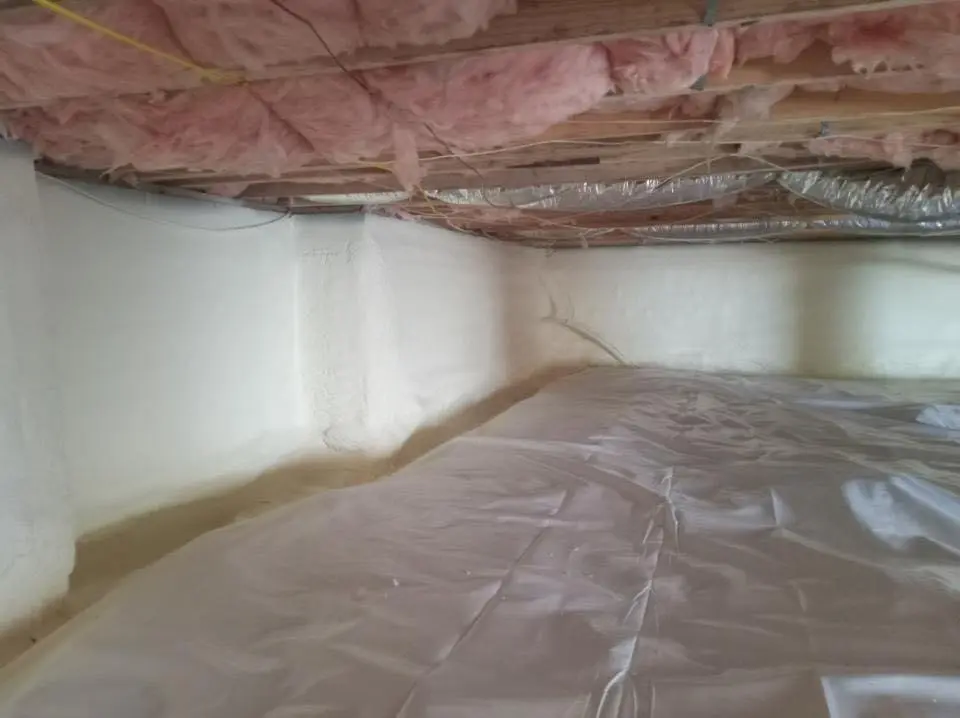 Crawl space encapsulation with closed-cell spray foam for Spray Foam Roofing Repair in Gahanna